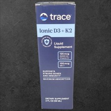 Trace Minerals Ionic D3 + K2 Liquid Supplemen...