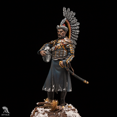 Soldat Miniature Peyk - Messager Du Sultan - 75 Mm - Peinture Artistique Par Attica Miniatures