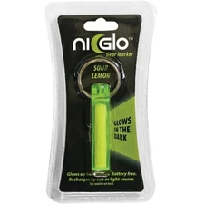 Ni-Glo Solar Gear Marker Yellow Glow Rechargeable Keychain Light