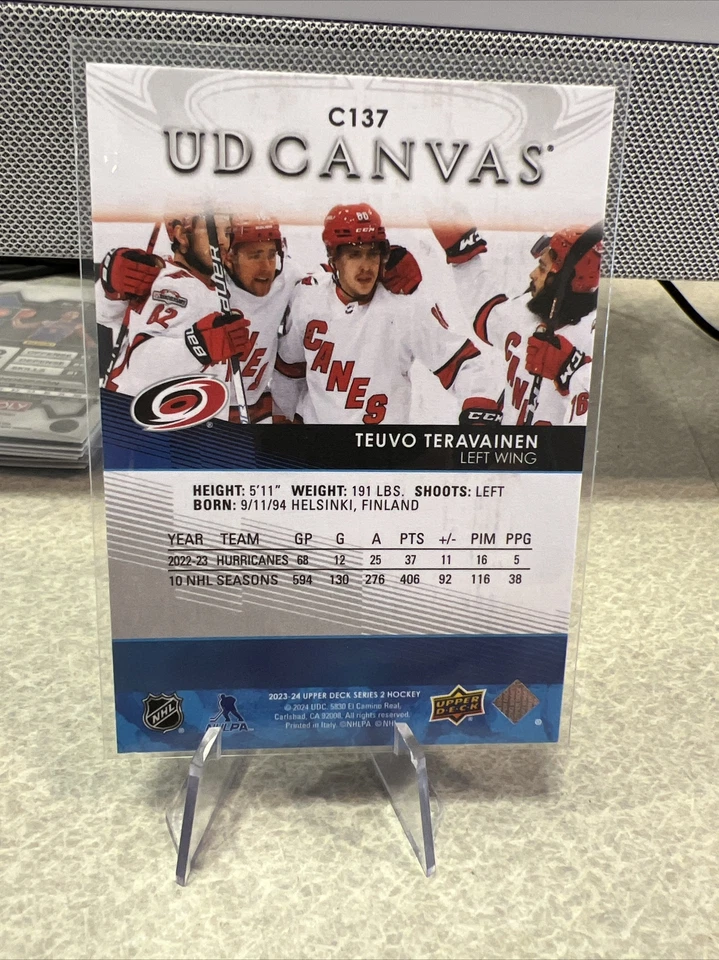 2023-24 Upper Deck Series 2 Teuvo Teravainen #C137 UD Canvas - Image 2 of 2
