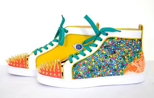 CHRISTIAN LOUBOUTIN LOUIS NO LIMIT SPIKES SNEAKERS TRAINERS FLAT UK 9 US 10 FR43 - Picture 2 of 12