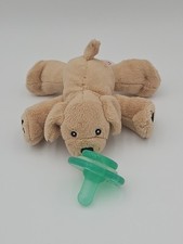 Nookums Rufus Retriever Buddies Paci Plushie Pacifier Clip Holder Lovey 0 Mos