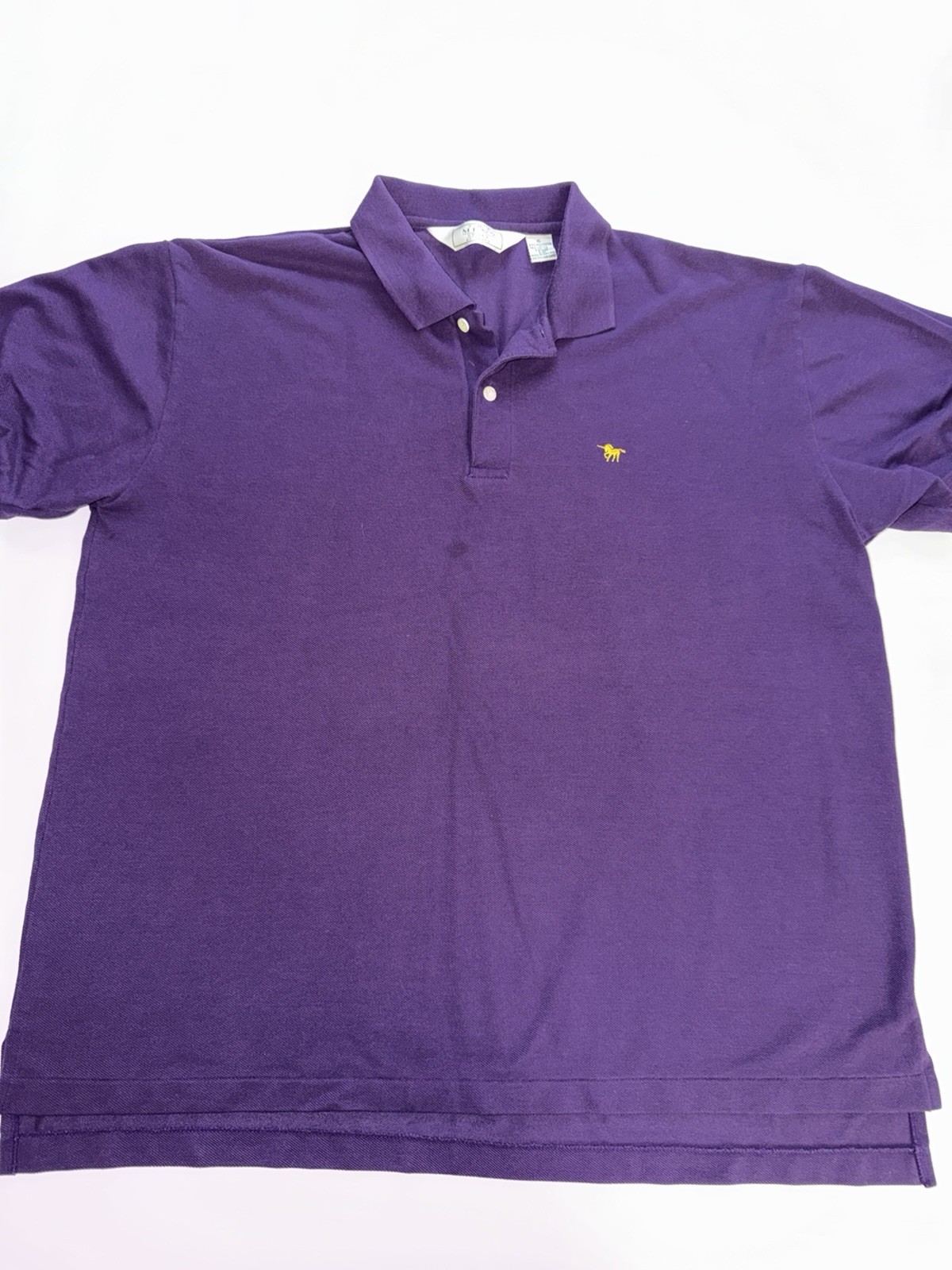Vintage The Men’s Store at Sears Men XL Polo Purple Unicorn Logo Shirt Preppy