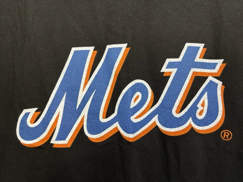 Camiseta New York Mets Majestic Para Hombres Santana #57 Negra Gráfica Manga Corta 2XT Foto 3 de 4