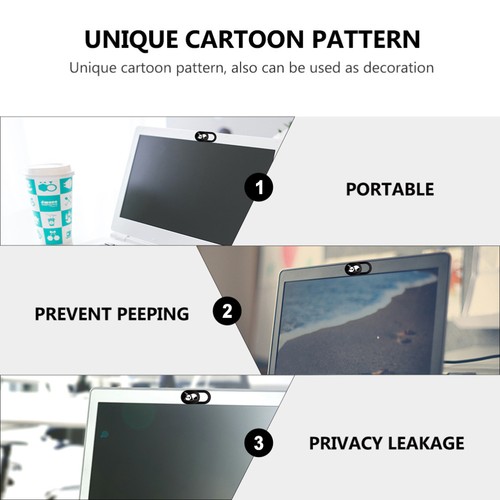 6Pcs Webcam Cover Slide with Lovely Panda Pattern Web Decoration - 第 7/12 張圖片