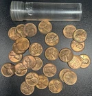 1955-P Lincoln Wheat Penny Partial Roll 30 Coins Uncirculated Red BU RD