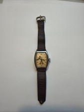 1940s Vintage Disney Watch 9740 US Time Mickey Mouse Leather Band