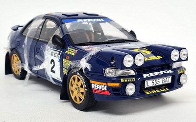Sunstar 1/18 Subaru Impreza WRC Night Race 1st Rally New Zealand