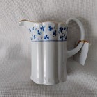 I. Godinger & Co. 6.5" Gold Trimmed Porcelain Blue Belle Pitcher w/Saucer In Box — photo 4