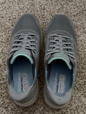 New WO Box/Tag Skechers Hands Free Women's Slip In Swift Fit Grey Shoes Size 10
