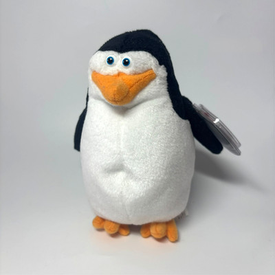Ty Beanie Baby 6  SKIPPER the Penguin MADAGASCAR EXCLUSIVE Stuffed Animal Plush