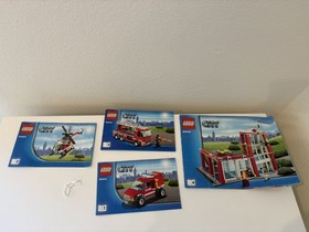 LEGO CITY Fire Department Lot--Includes Fire Station (60004) +More Sets