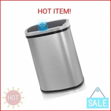 TTY Store Kitchen Trash Can | Stainless Steel 13 Gallon Trash Can | 50L Touch Fr