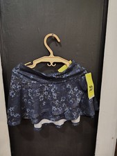 girls all in motion blue floral design skirt size xs 4/5 new