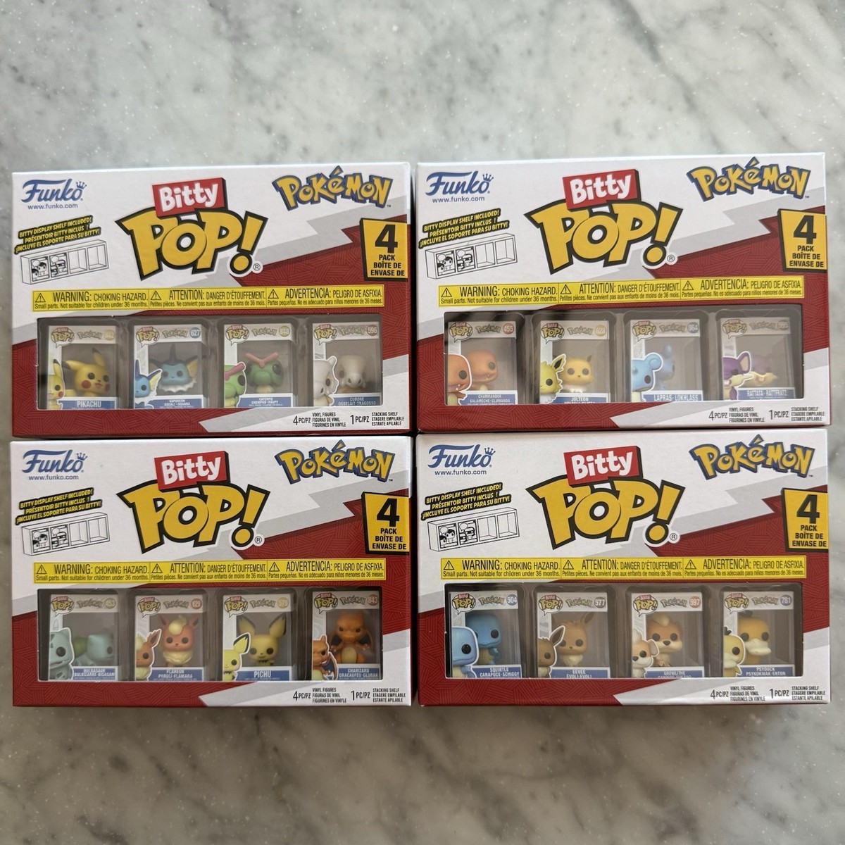 Funko Bitty Pop Pokemon Full Complete Set of 4 Boxes | eBay
