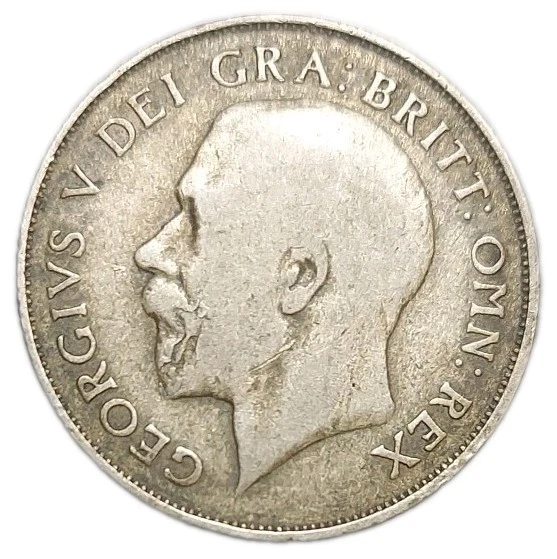 1922 UK GB Great Britain 1 One Shilling George V Silver Coin Crowned Lion KM 816 - Image 2 of 2