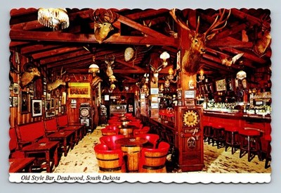 Old Style Bar Deadwood,SD Lawrence County South Dakota Vintage Postcard