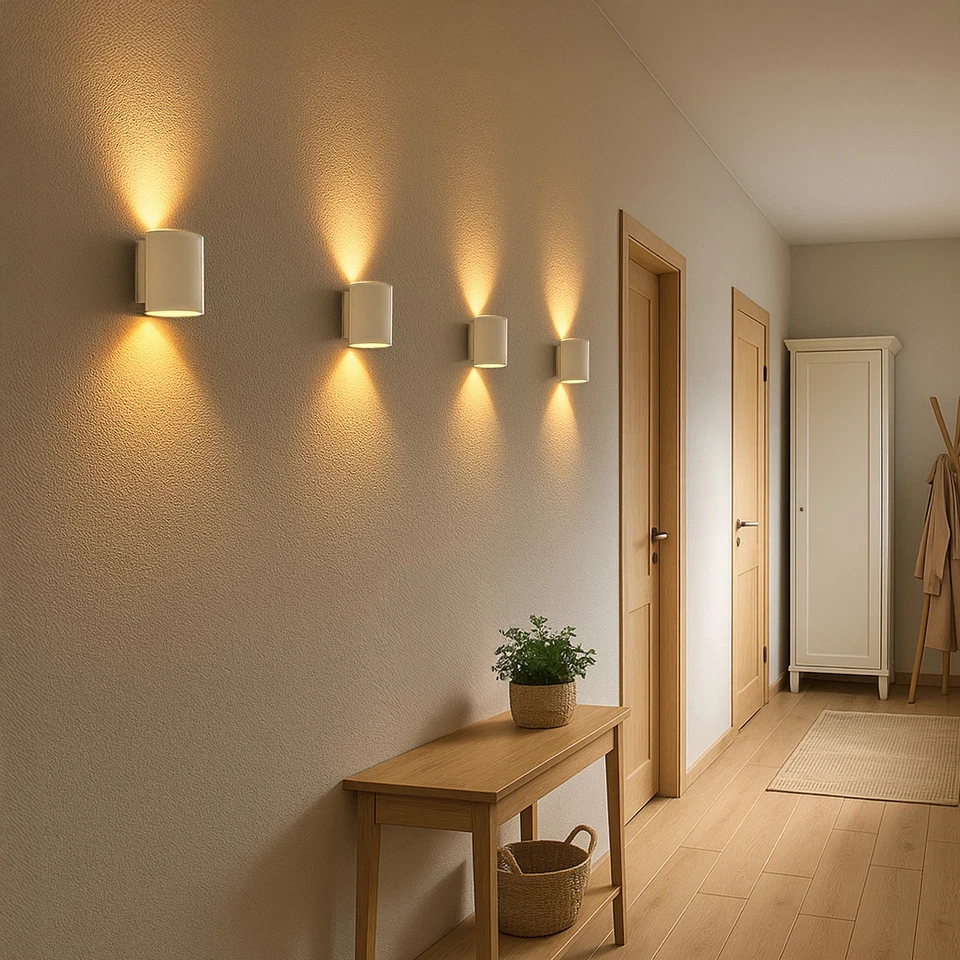 4x wall lamp Tuani wall spotlight white with LED G9 lamp dimmable 3W warm white construction - Image 4 of 4