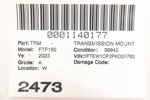 2023 FORD PICKUP F150 Transmission Mount Hl3z6068f - Picture 12 of 12