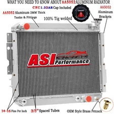 ASI Aluminum Row Radiator For Toyota Land Cruiser FJ65 FJ60 4.0L 4.2L L6 81-1990