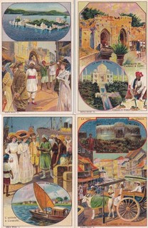 POMMADE DIXI 6 Cards Complete Series 5500 AROUND INDIA Sigmund Spear