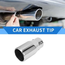 1 Pc Exhaust Tip 1.6" - 3.0" Inlet 7.3" Length Stainless Steel Silver Tone