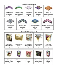 Webkinz Classic - VIRTUAL ITEM(S) - Walls/Floors & Decor - PICK ONE