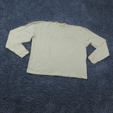 Essentials Fear Of God Shirt Womens 14/16 Yellow Crewneck Graphic Logo