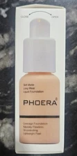 #105 Sand~Phoera Silky Full Coverage Liquid Foundation, New in Box