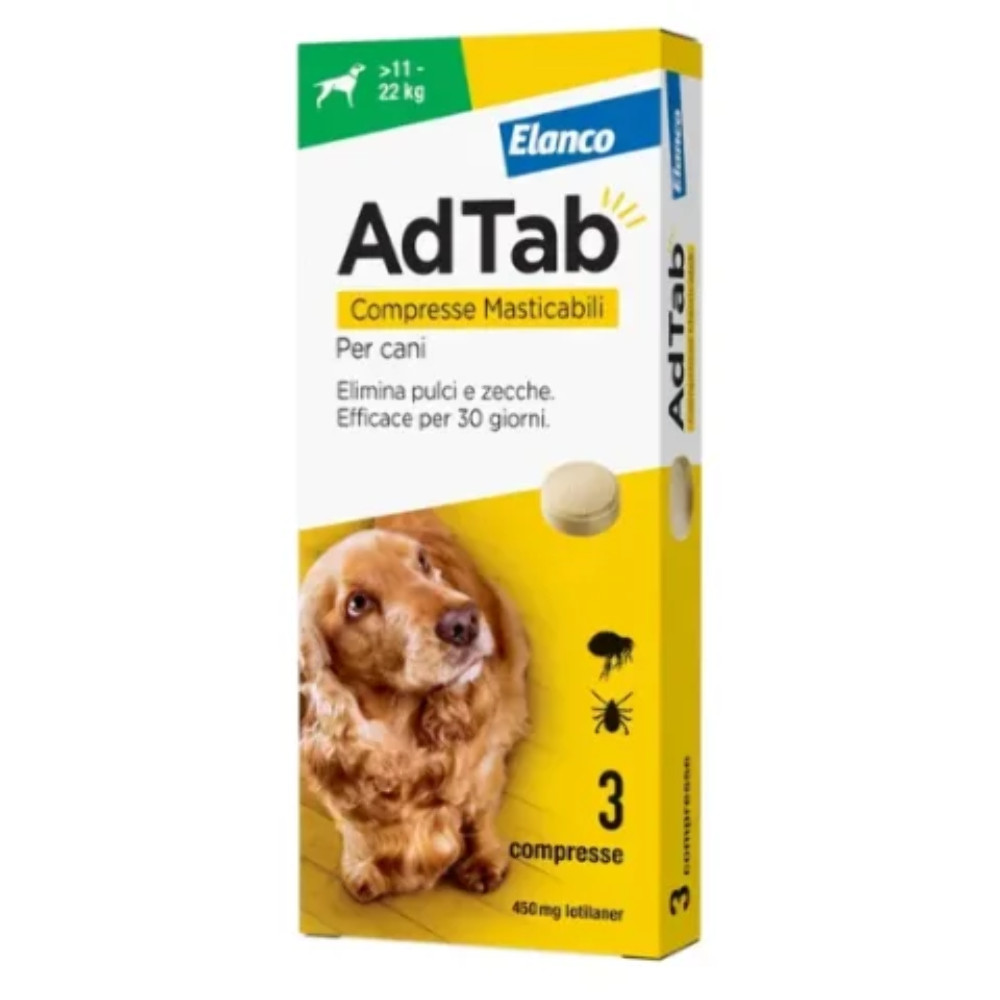 AdTab Compresse Masticabili per cani da 11-22 Kg - 3 compresse - Immagine 2