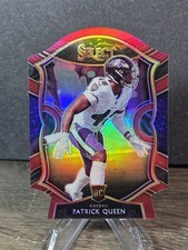 2020 Panini Select #93 Patrick Queen Red Prizm Die Cut Baltimore Ravens Rookie