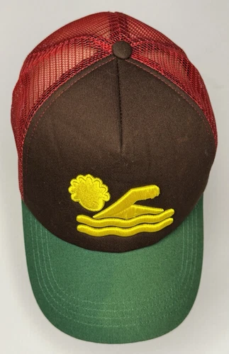 Ebony Beach Club Mesh Trucker Hat Adult SnapBack Tropical Island Beach Resort