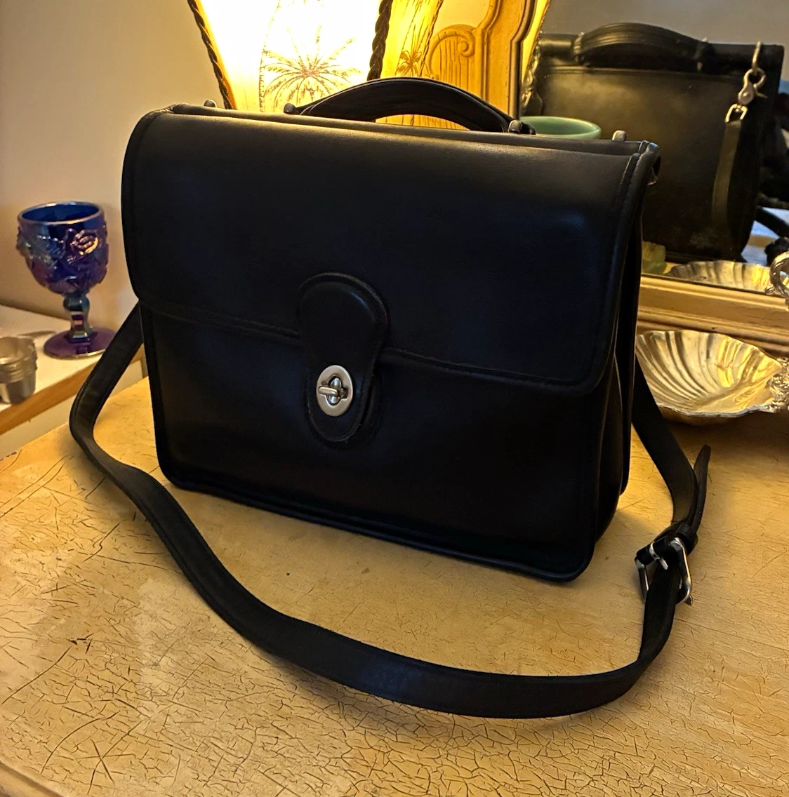 バッグ Coach Willis Turn Lock Leather 2WAY 1206 Coach Willis Turn Lock Medium Bags & Handbags for Women for sale