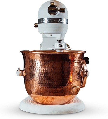 Sertodo Pure Copper 6 Quart Lift Stand Mixing Bowl compatible with Profession... - Picture 3 of 8