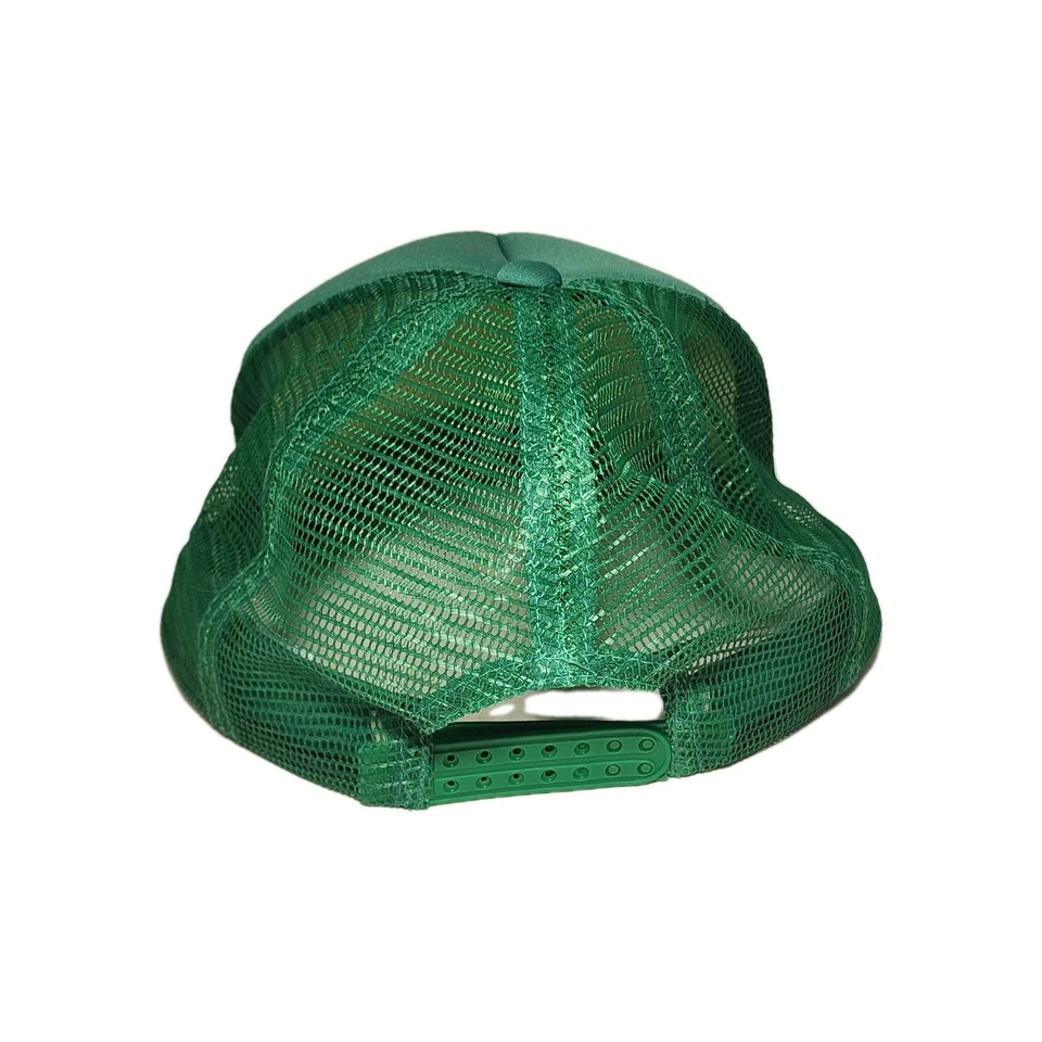 Sombrero de camionero tractor Oliver verde de colección gorra de malla bordada en granja Foto 3 de 4