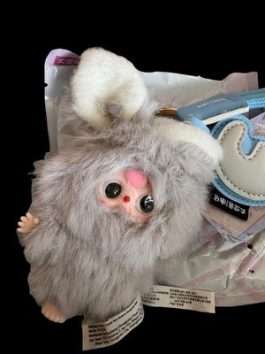 BB3 Baby Three Super Mini Bunny Letter E Plush Pendant Keychain Boba Eyes