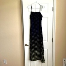 S.L. Fashion Sleeveless Maxi Dress Polka Dot Print Evening Party Dress