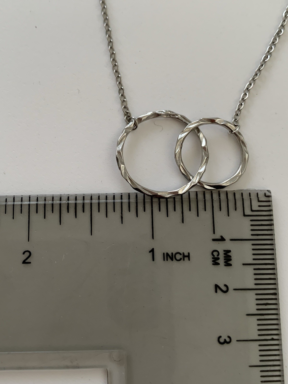 Sterling Silver Double Interlocking Circles / Rin… - image 5