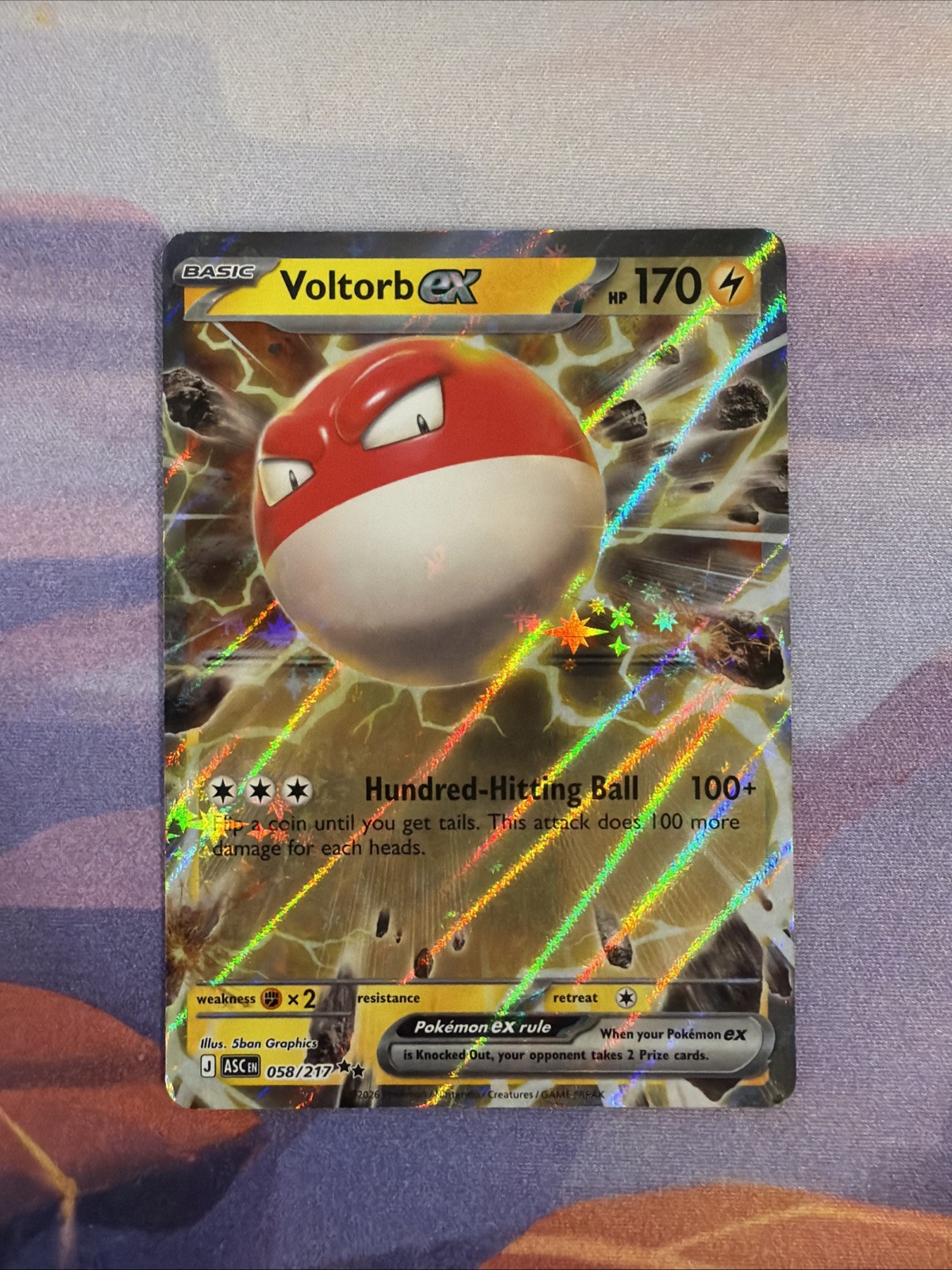 Voltorb EX 058/217 - Ascended Heroes Double Rare Pokemon TCG English