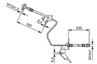 Bosch Bremsschlauch Hinterachse, Rechts U.A. FüR Opel, Vauxhall