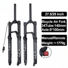 Forcella anteriore sospensione pneumatica bicicletta mtb 27,5/29 pollici 120/140 mm tubo dritto viaggio