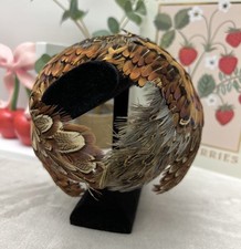 Vintage 1940-1950s Exotic Feathered Hat By Jay Thorpe of New York