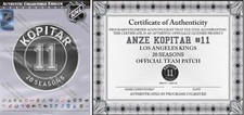 ANZE KOPITAR JERSEY PATCH 20 SEASONS L.A. LOS ANGELES KINGS NHL LIMITED SHIP NOW