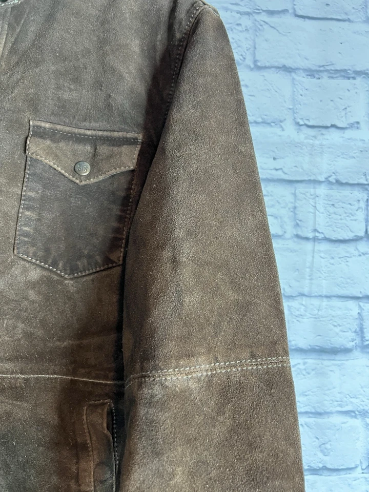 Chaqueta de cuero STS Ranchwear The Hollywood Western Rodeo Horse para hombre talla L nueva con etiquetas Foto 4 de 4