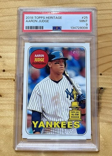 2018 Topps Heritage - Aaron Judge #25 Bat on Shoulder PSA 9 MINT