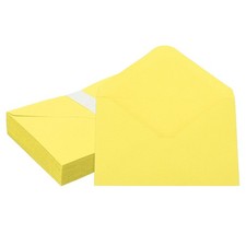50 Pcs 6x4 Inch Invitation Envelopes V-Flap Greeting Card Lemon Color