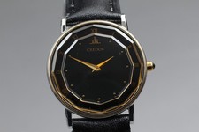 Vintage 1991 Near Mint Seiko Credor 2f70-0300 18kt Black Roman Qz Womens Japan Vintage 1991 Near Mint Seiko Credor 2f70-0300 18kt Black Roman Qz Womens Japan