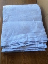 VTG Blanket 100 Acrylic Blue Satin Trim 100x 86 Grandma Cozy USA Made