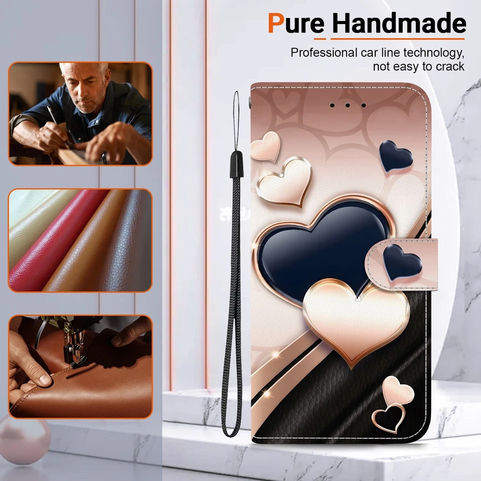 Flip Wallet Case for Huawei P30 Pro Lite P20 P40 Nova 5T 13 Pro Leather Cover - Image 3 of 4