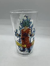 Dragon Ball Z Goku FUNimation Water Glass Goku 5 3/4" Tall Blue Pint